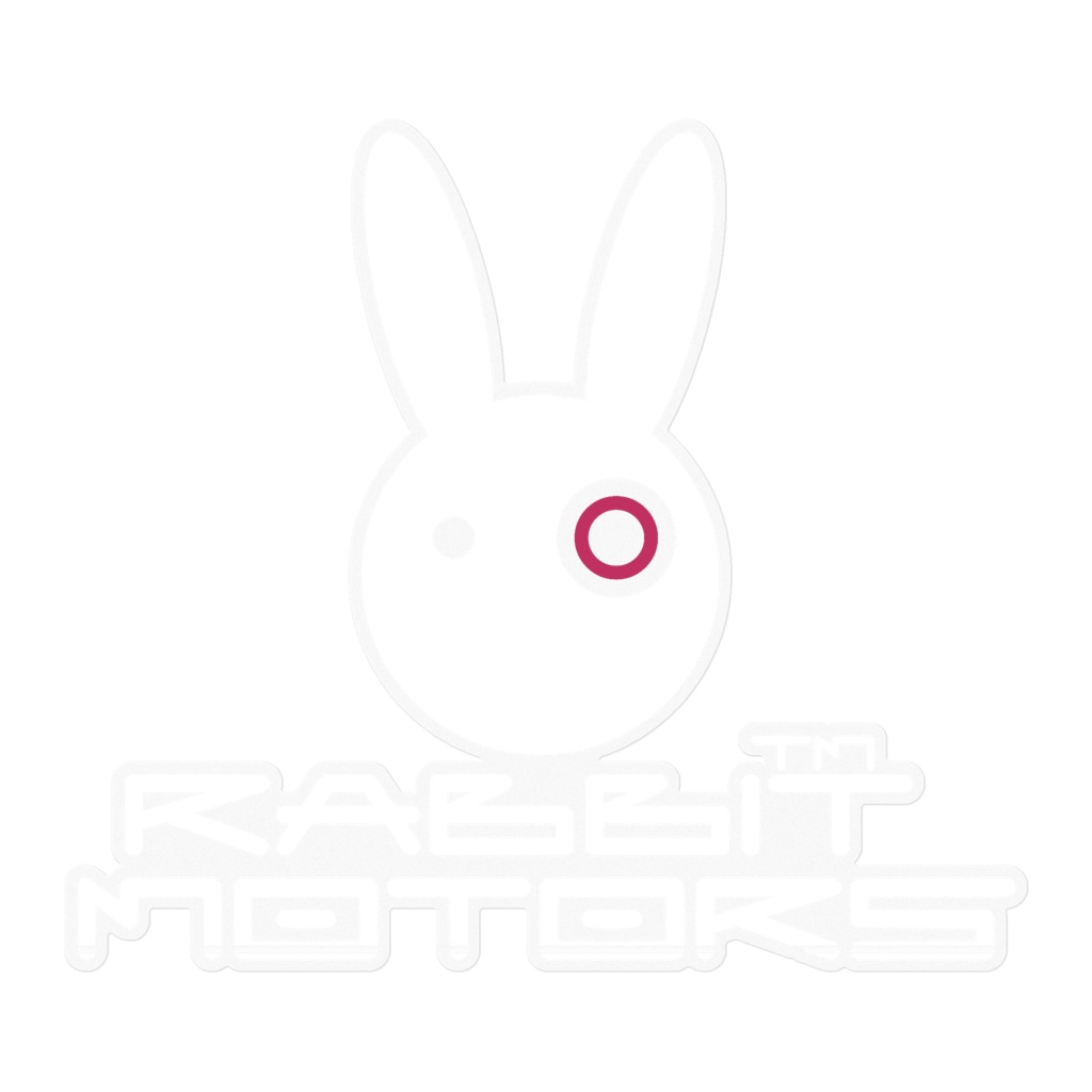 RABbIT_MOTORS ステッカー 白(クリア)