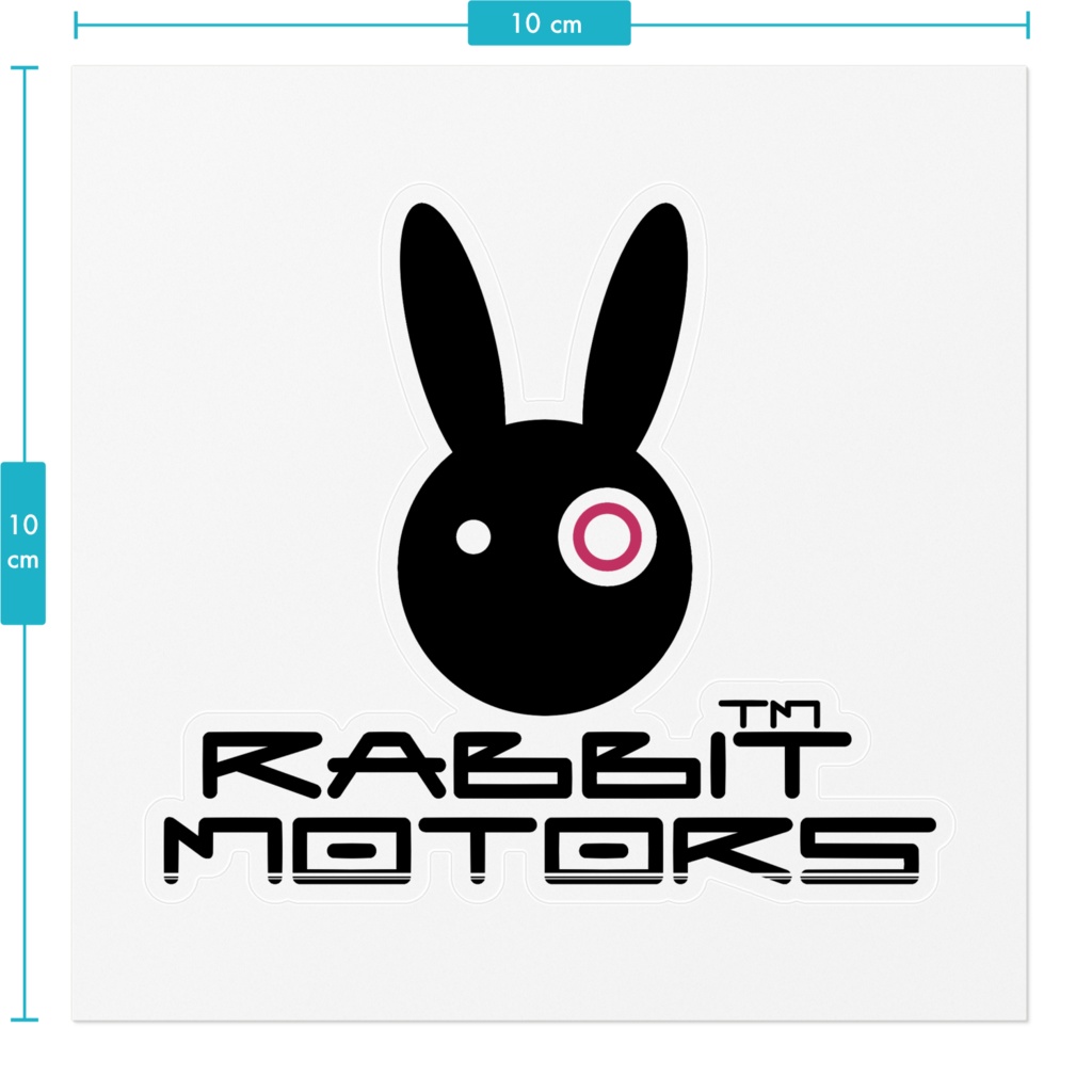RABbIT_MOTORS ステッカー 黒(クリア)