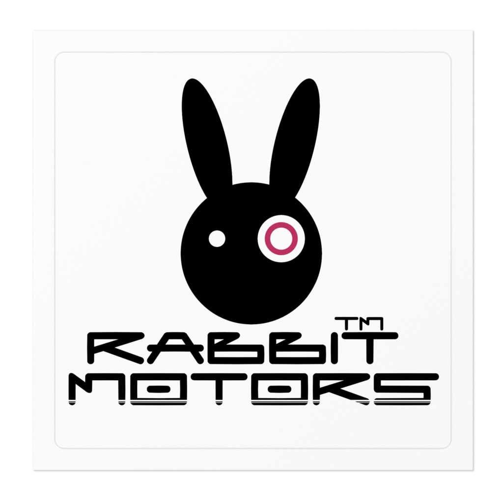 RABbIT_MOTORS ステッカー (白ベース)