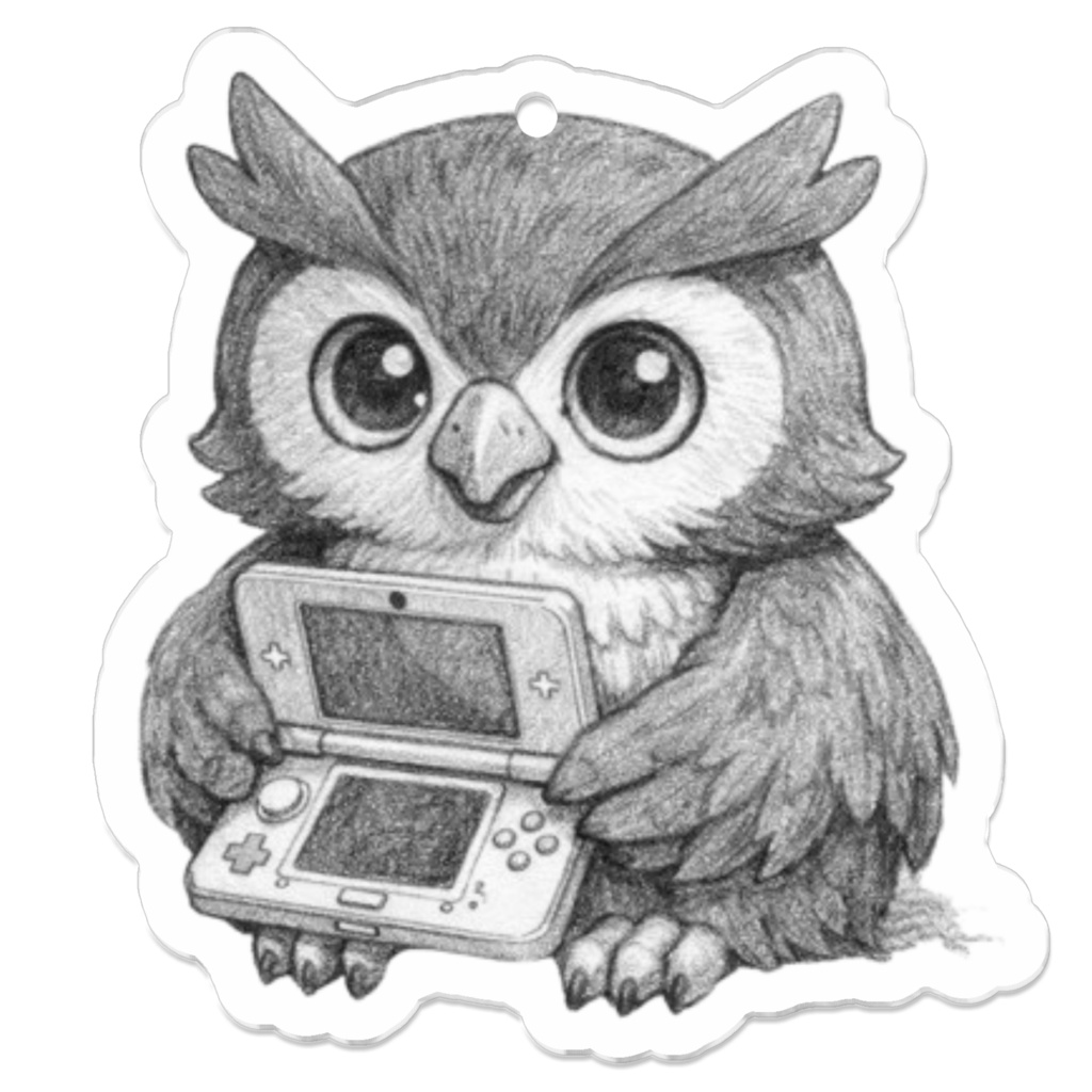 フクロウDボンドアクリルキーホルダー「3DSフクロウ」