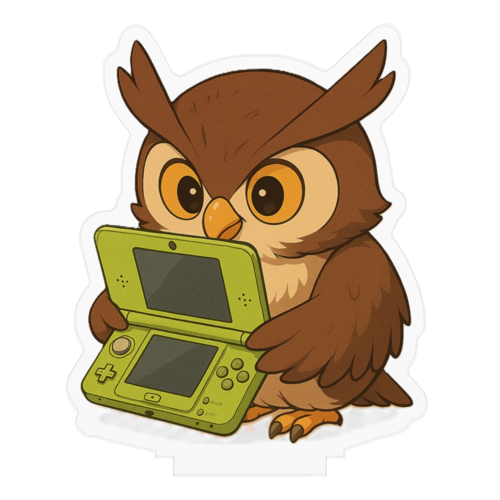 フクロウDボンドアクリルスタンド「3DSフクロウカラー」