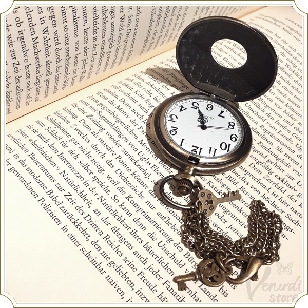 懐中時計バッグチャーム ローマ数字