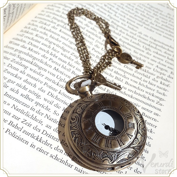 懐中時計バッグチャーム ローマ数字