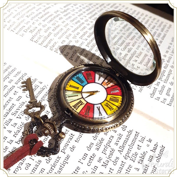 懐中時計 スエード紐ネックレス カントリー