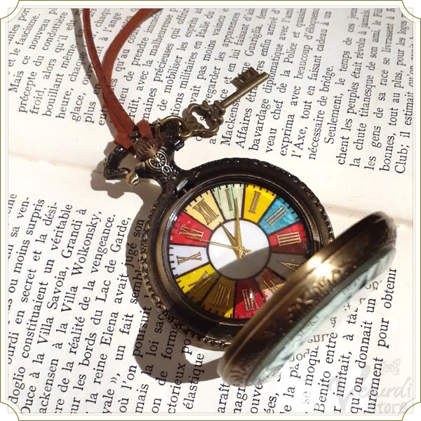 懐中時計 スエード紐ネックレス カントリー