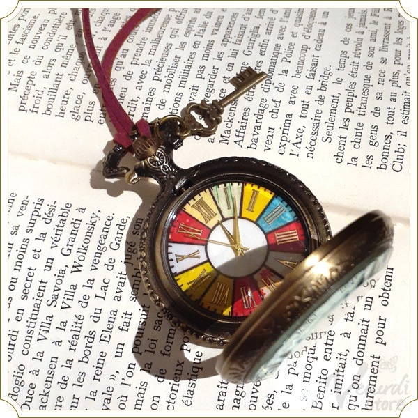 懐中時計 スエード紐ネックレス カントリー