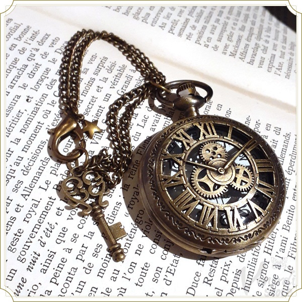 懐中時計 バッグチャーム スチームパンク