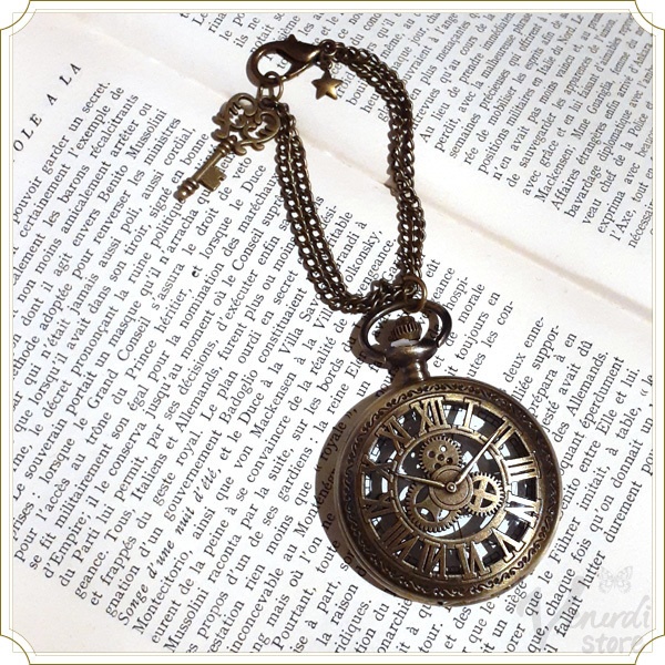 懐中時計 バッグチャーム スチームパンク