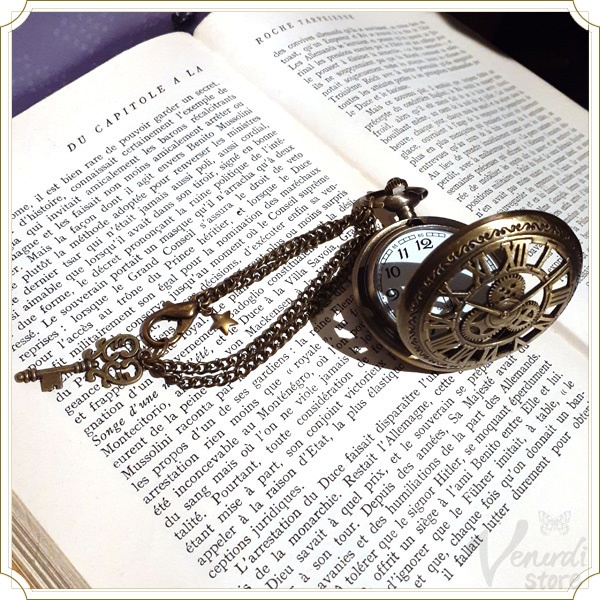 懐中時計 バッグチャーム スチームパンク