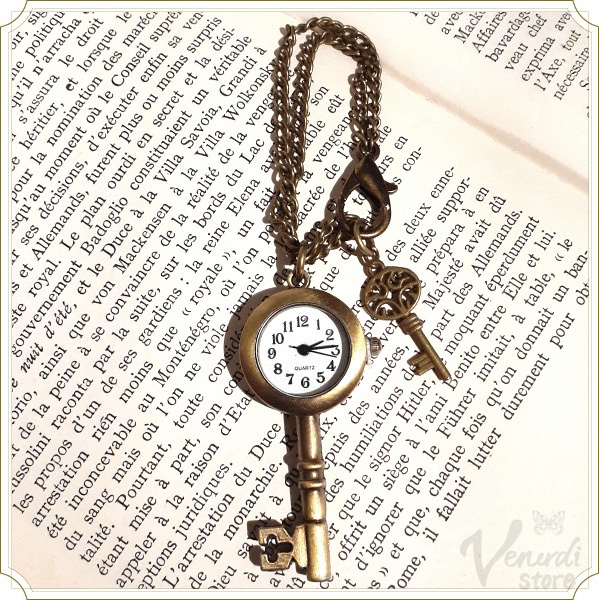 懐中時計 鍵型 バッグチャーム