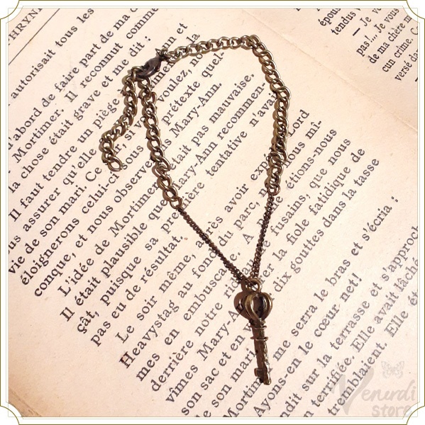 アンティーク調 鍵 ブレスレット ドール用ネックレス
