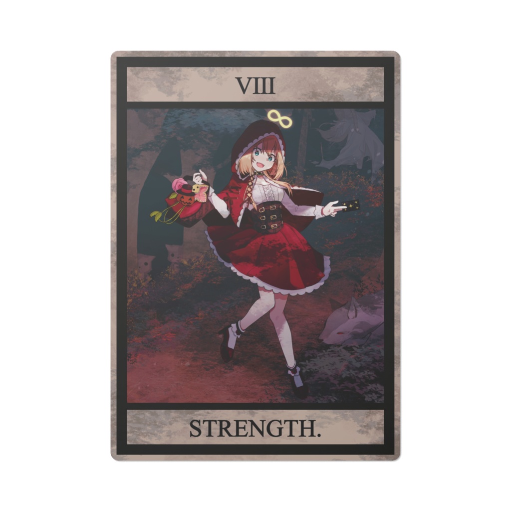 タロット風イラスト 下敷き 赤ずきん -STRENGTH-