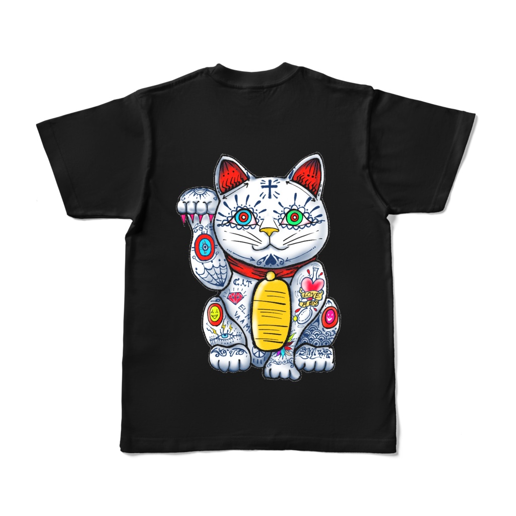 招き猫Tシャツ 文字なし