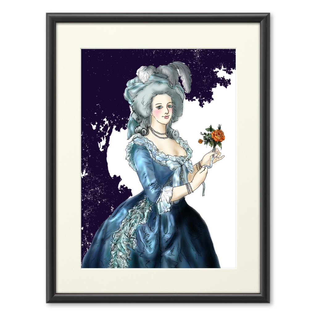 マリー アントワネット 額縁入り アート Pisces Booth