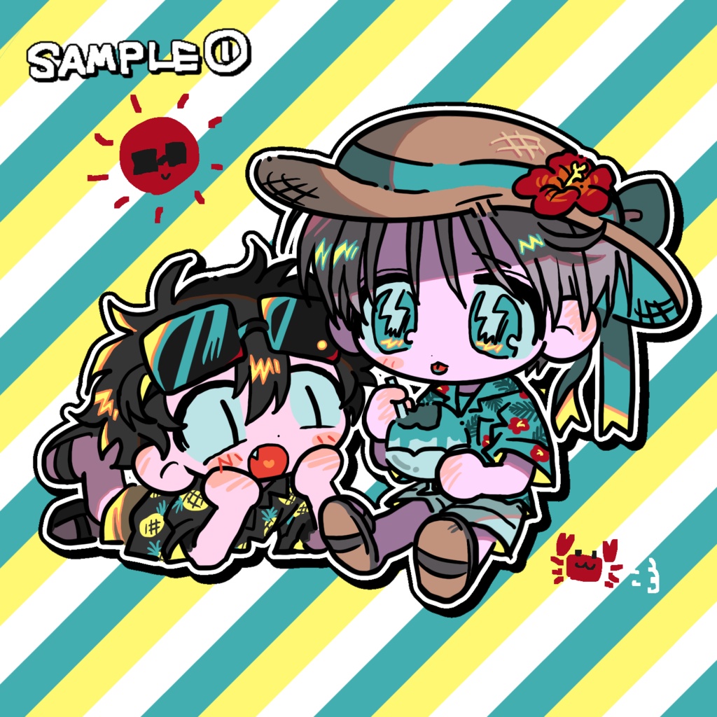 🍧🌺夏!かき氷ミニペア画ご依頼🌺🍧