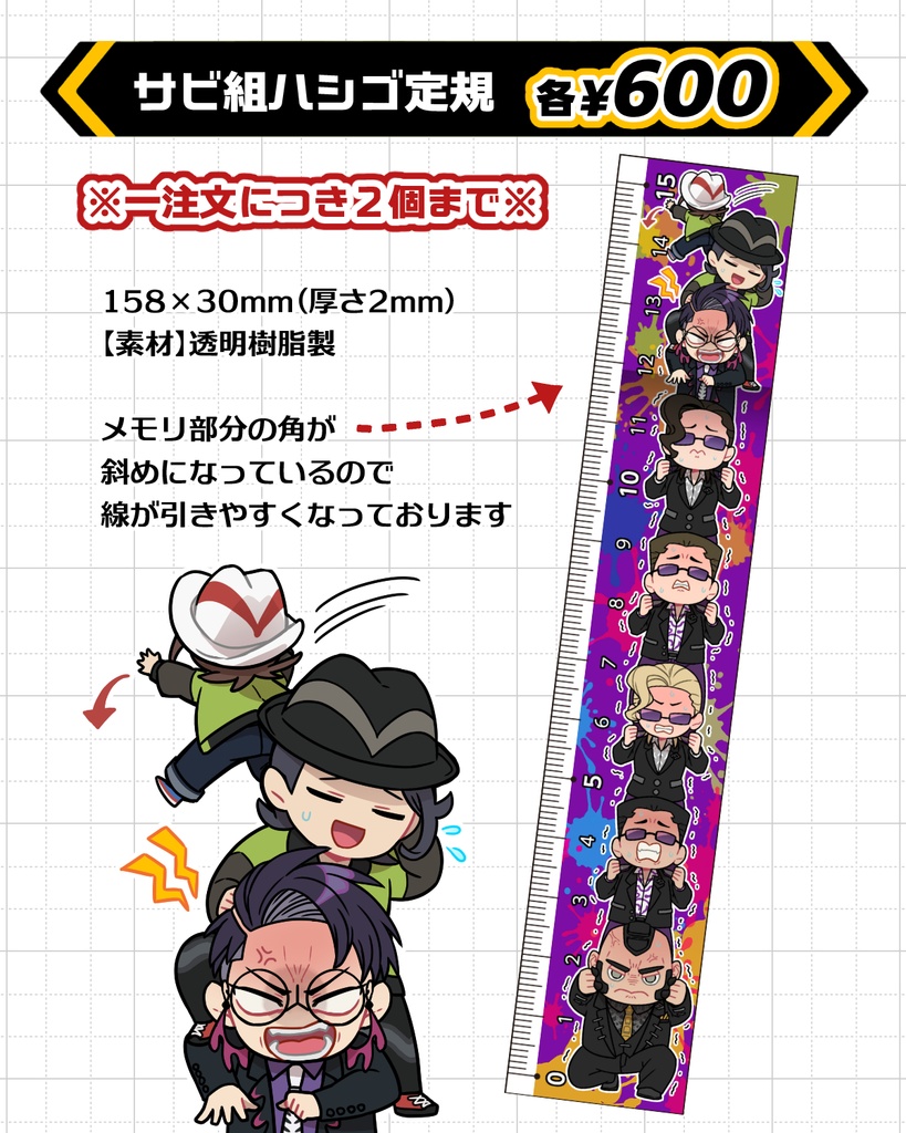 サビ組ハシゴ定規