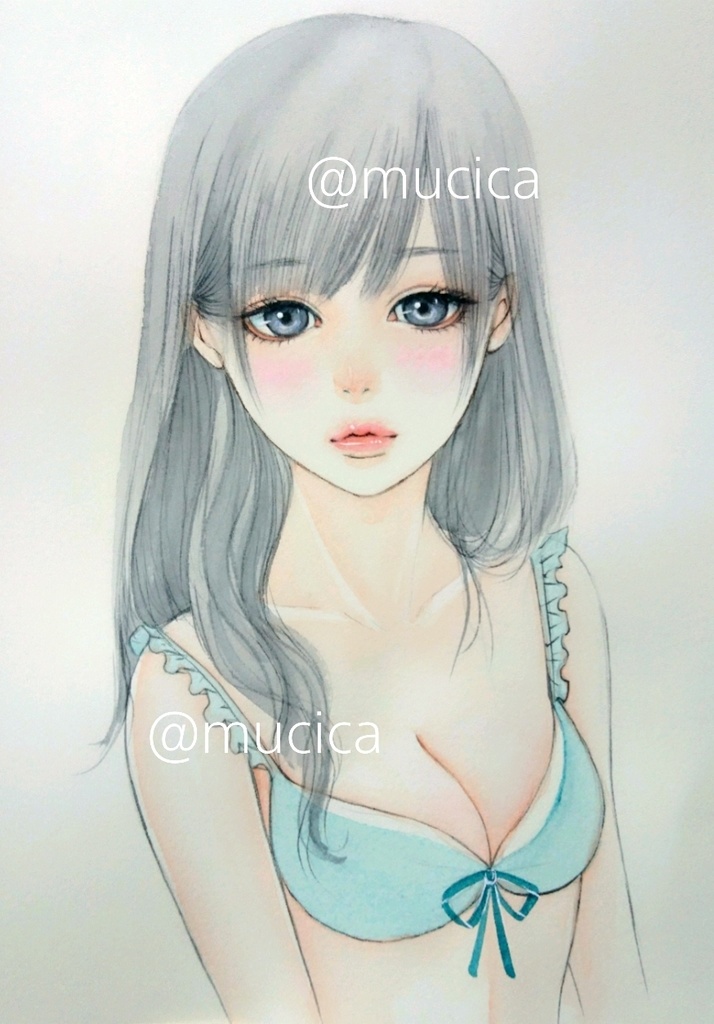 原画《 @ girl 》 オリジナル手描きイラスト - ☆夢鹿☆mucica - BOOTH