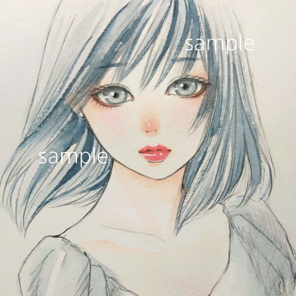 手描きイラスト 原画 水彩画 