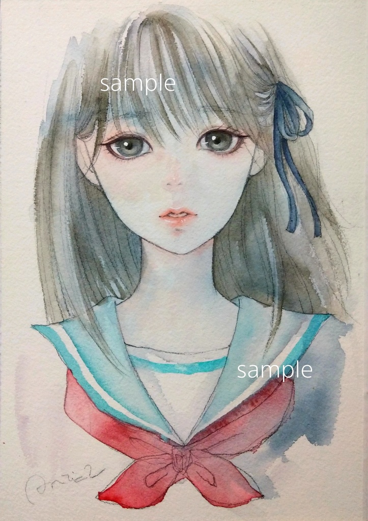 水彩画 イラスト アート 原画 私が守りたいもの | testandresearch.org