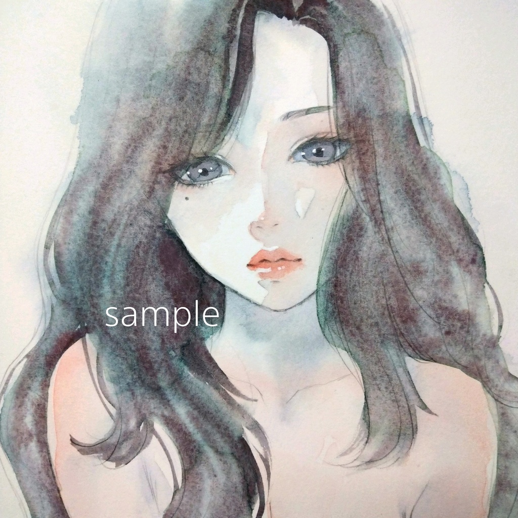 肉筆 原画 ドローイング 水彩画 裸婦画 美人画 - ☆木元りえ子☆mucica - BOOTH