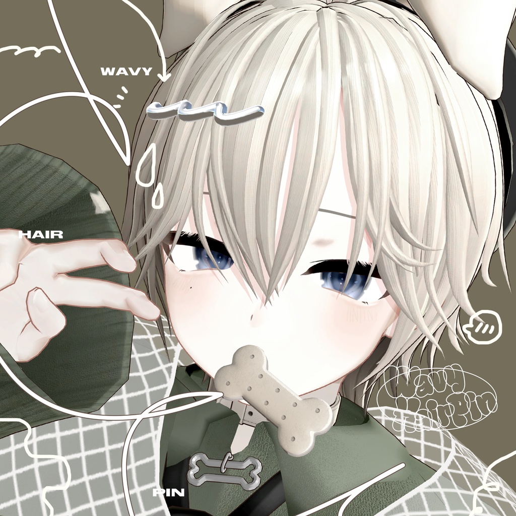 【無料有】Wavy Hair Pin 🌀