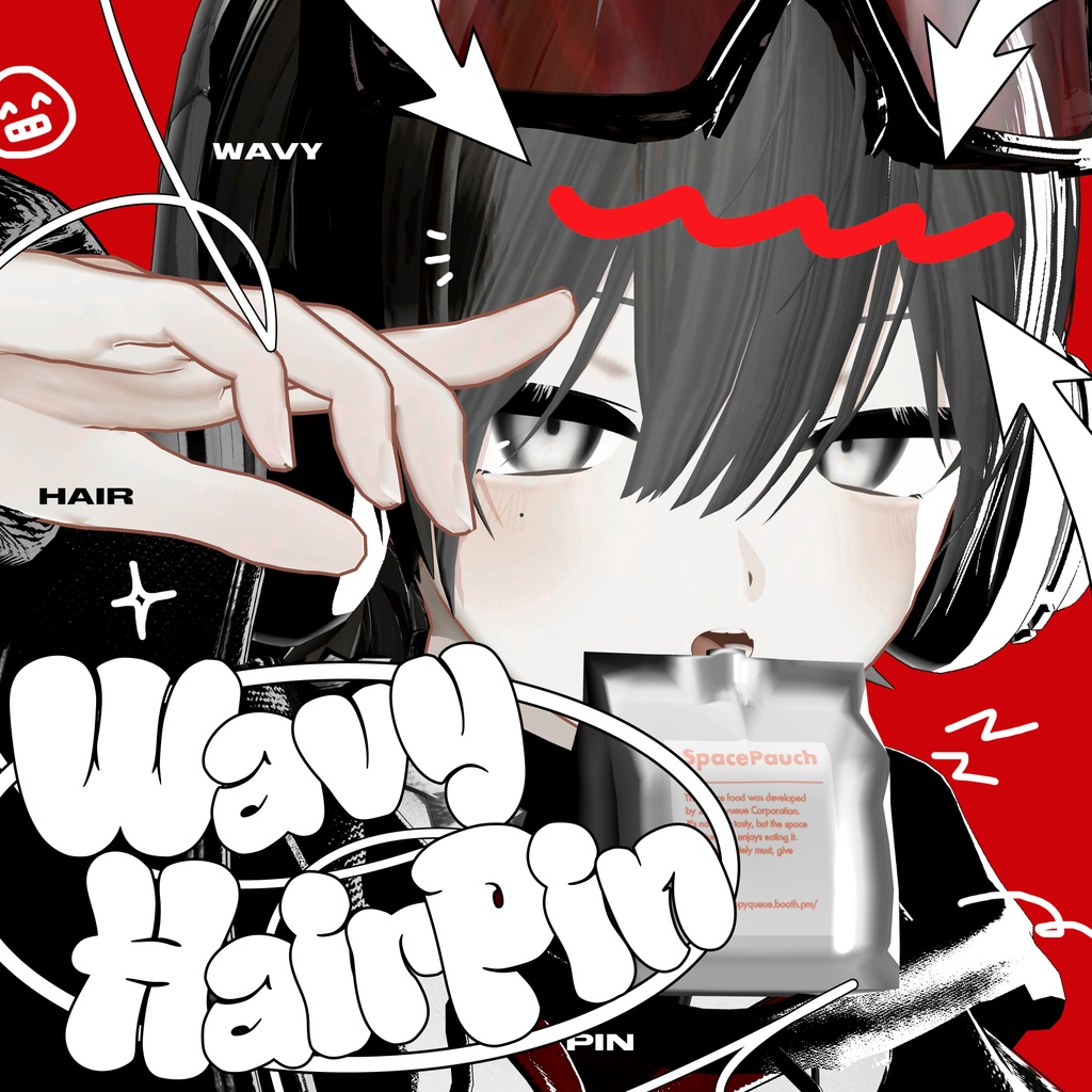 【無料有】Wavy Hair Pin 🌀