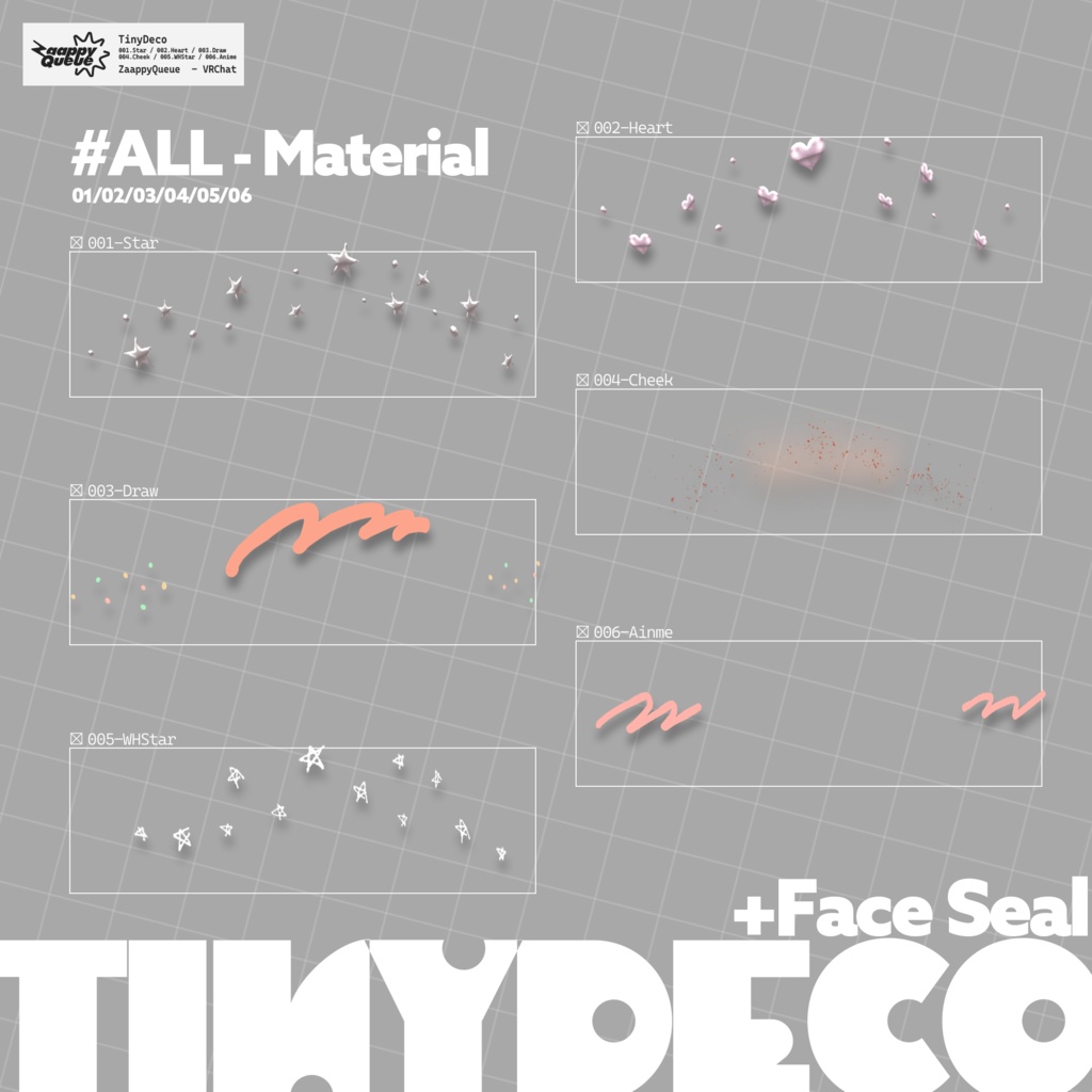 【全アバター対応】TinyDeco 💫【6texture】