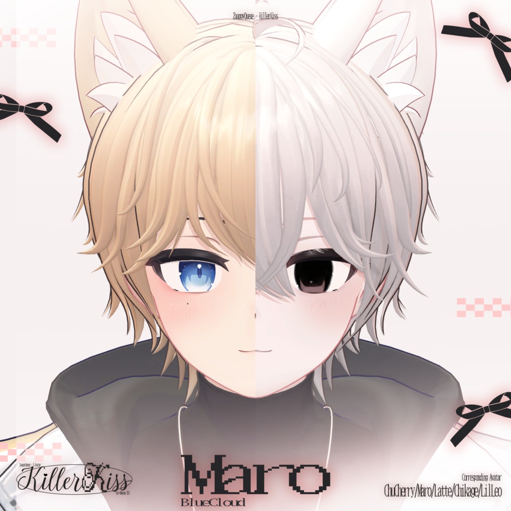 【5アバター対応】KillerKiss🖤 - EyeTex+MakeTex