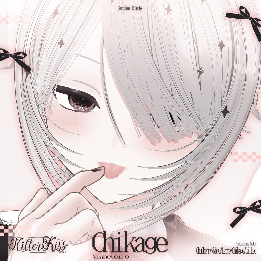 【5アバター対応】KillerKiss🖤 - EyeTex+MakeTex
