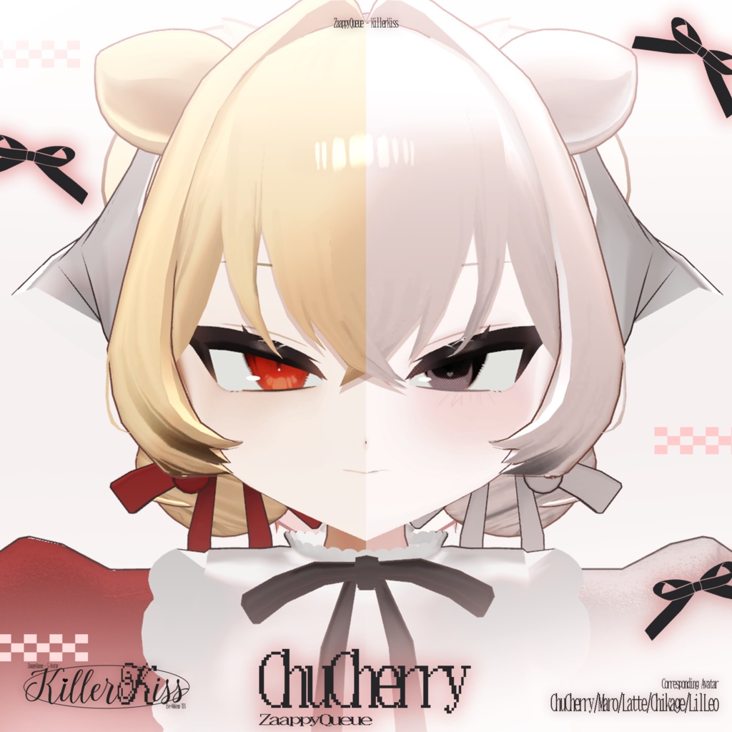 【5アバター対応】KillerKiss🖤 - EyeTex+MakeTex