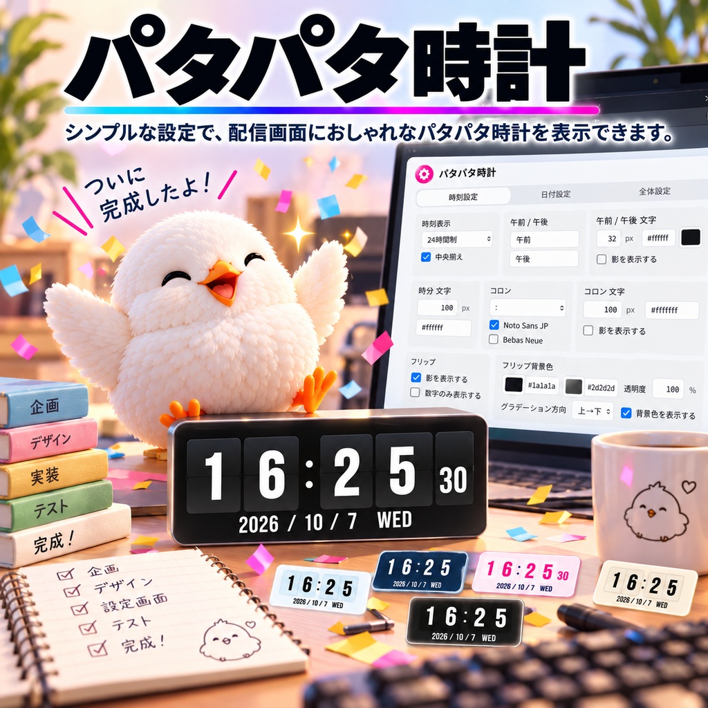 パタパタ時計