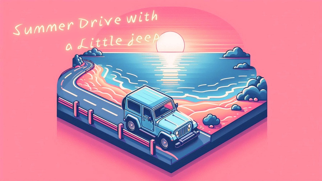 【フリーBGM】Summer Drive with a Little jeep(Sunset.ver)【洋楽／爽やか】