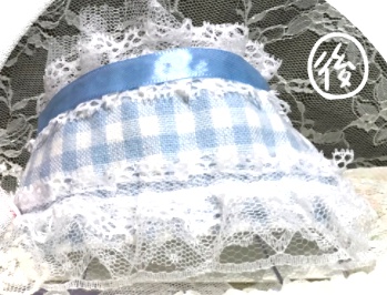 【もちマス】甘ロリ風マント・青色リボンver【お洋服】