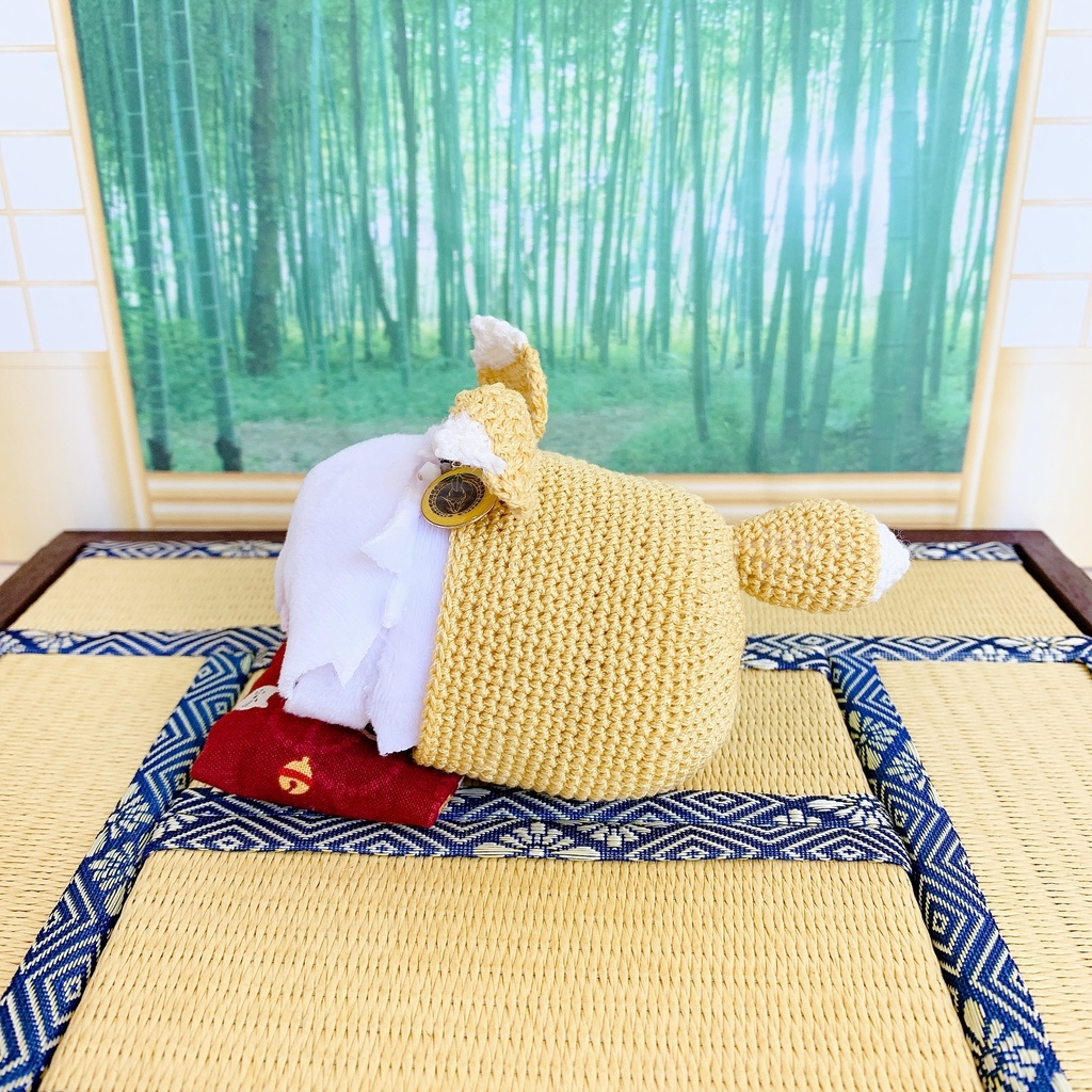 【白耳キツネ】着ぐるみ もちマス用 もちころりん用 マスコット用