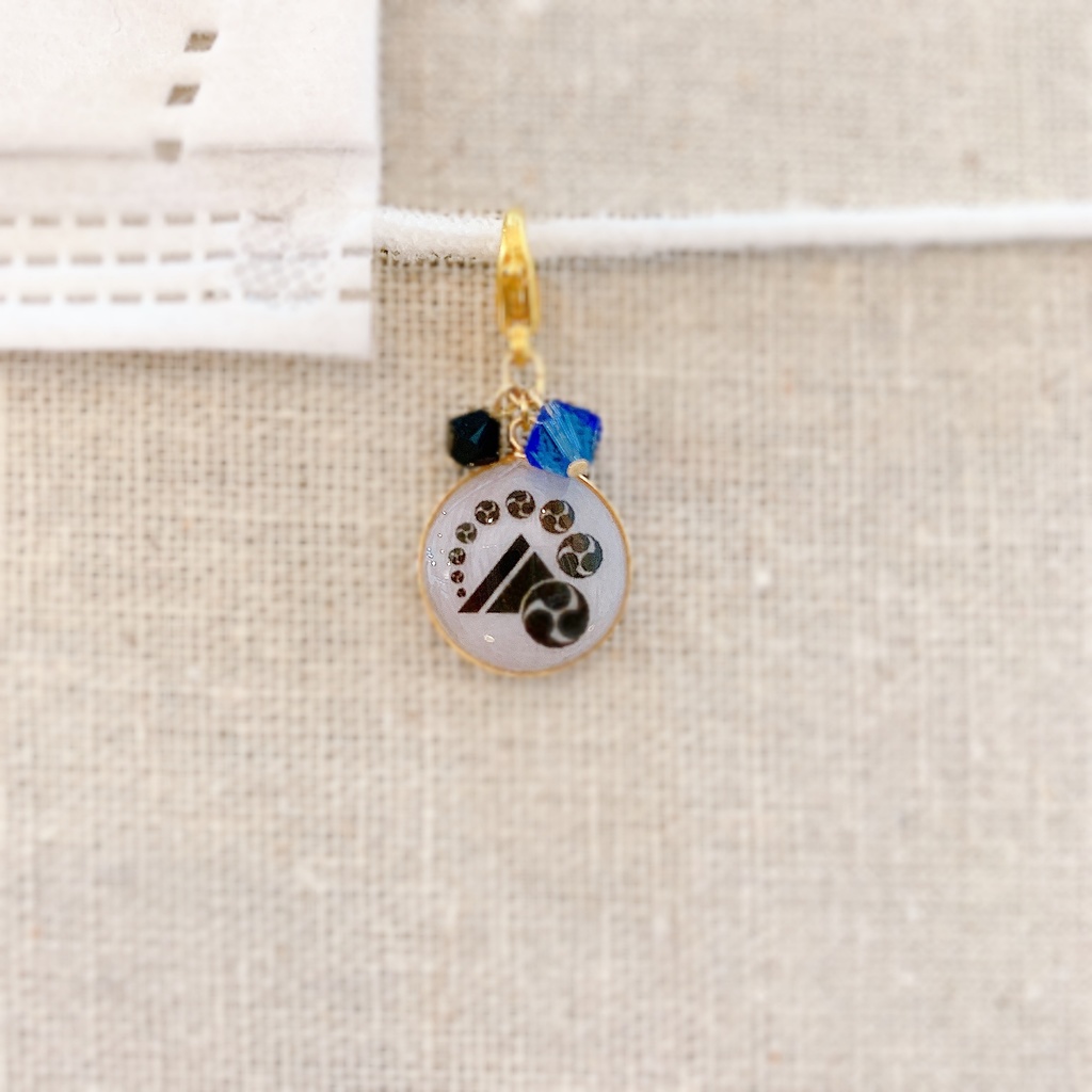 山姥切国広 (A)Type天然石チャーム マスクアクセサリー マスクチャーム ファスナーチャーム