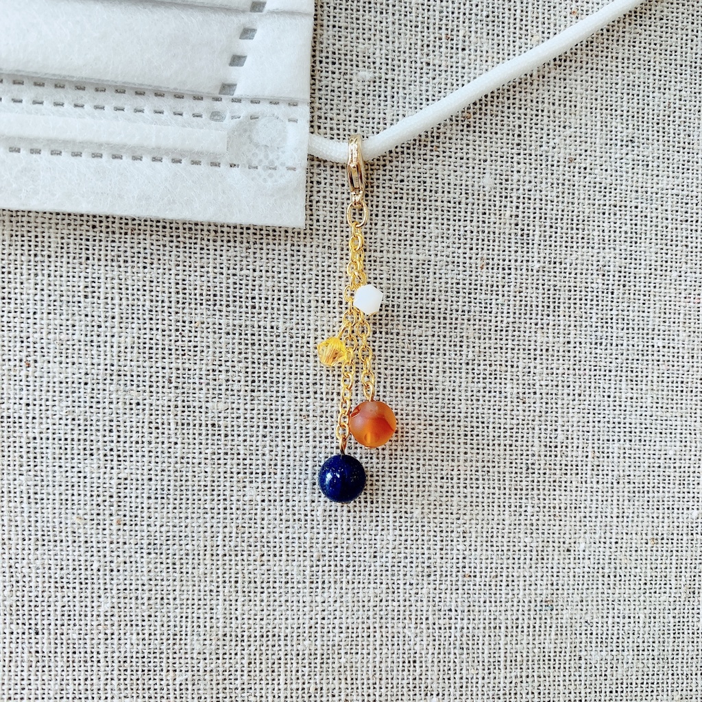 山姥切国広 (A)Type天然石チャーム マスクアクセサリー マスクチャーム ファスナーチャーム