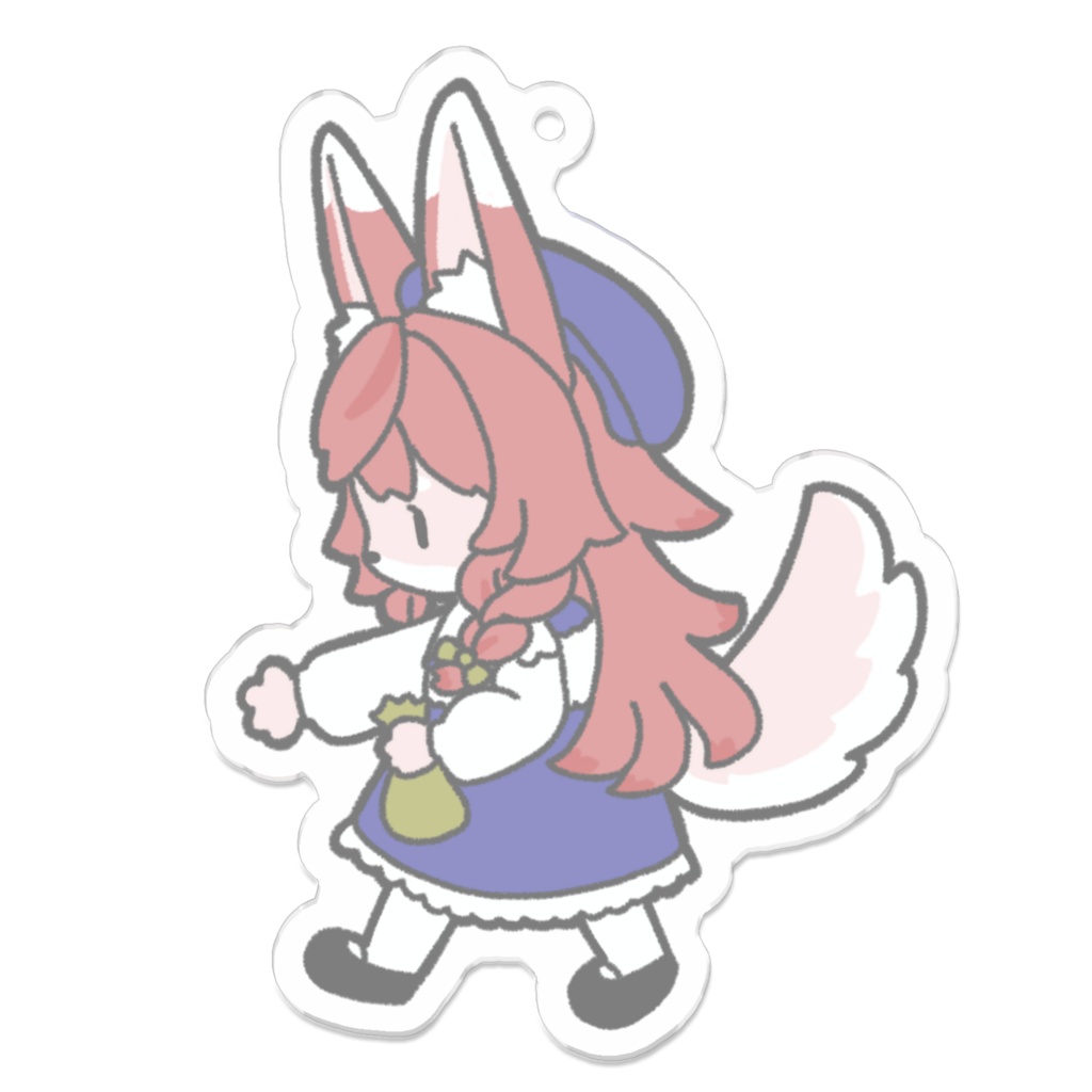 とまみゃんの種まきアクリルキーホルダー(コーティング)