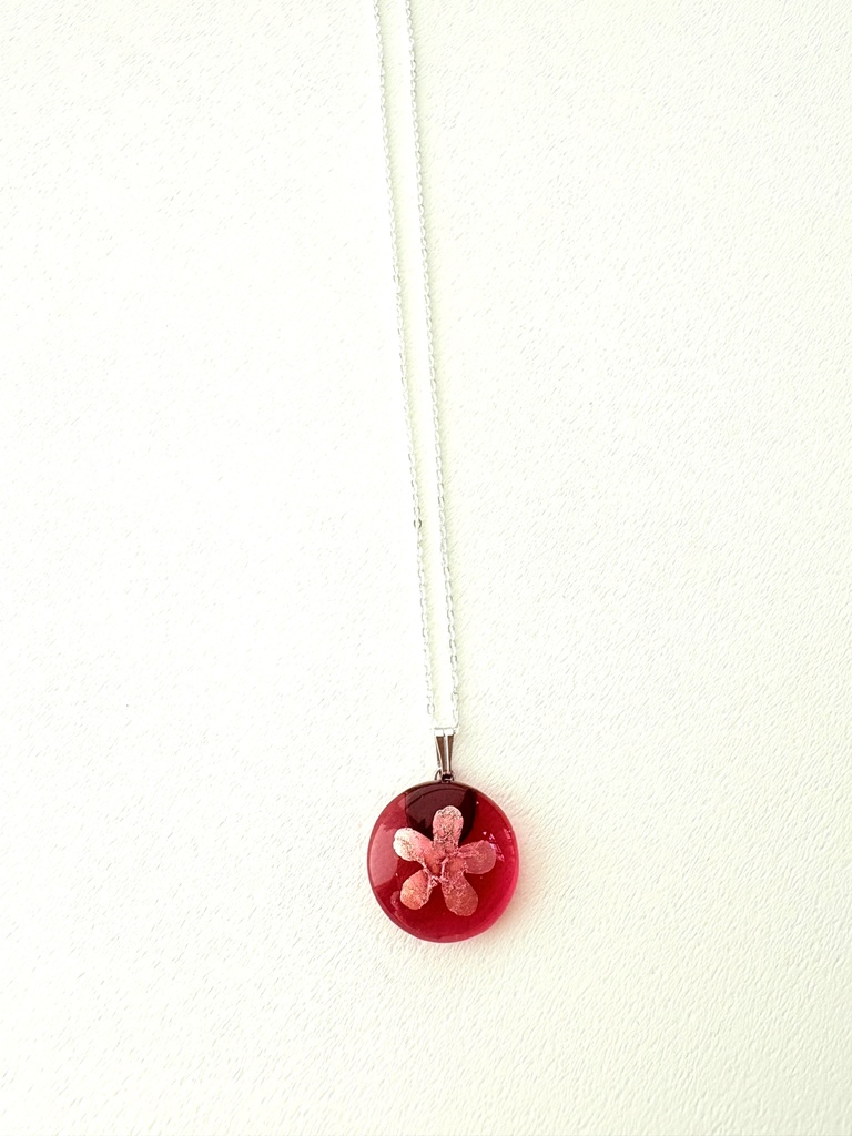 鬼滅の刃　恋雪　ガラスペンダント（アレルギー対応金具使用）