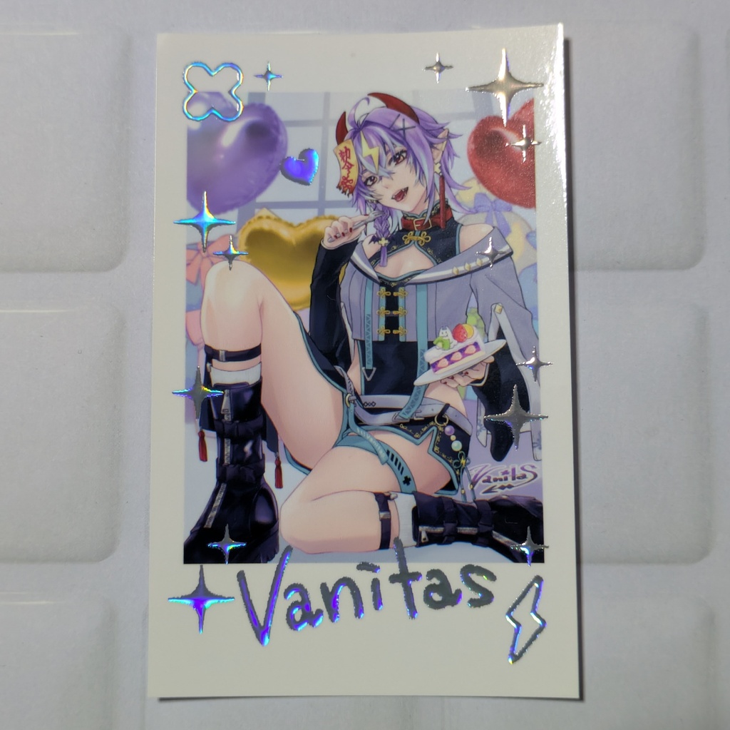 インスタントフォト風カード　３周年イラスト