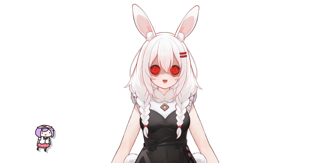 【FREE/無料 live2dモデル/live2d model】Live2Dモデル_殺し屋の小うさぎ