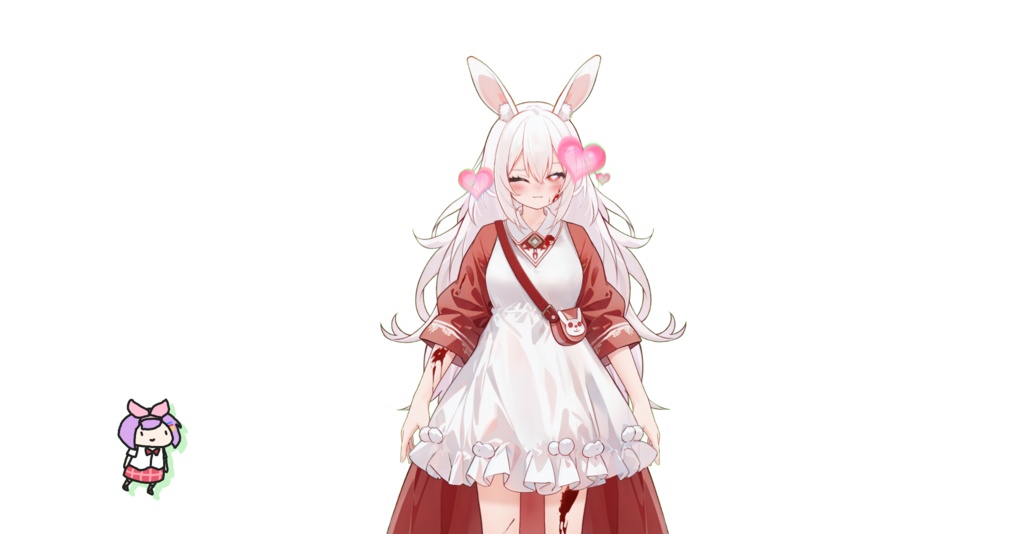 【FREE/無料 live2dモデル/live2d model】Live2Dモデル_殺し屋の小うさぎ