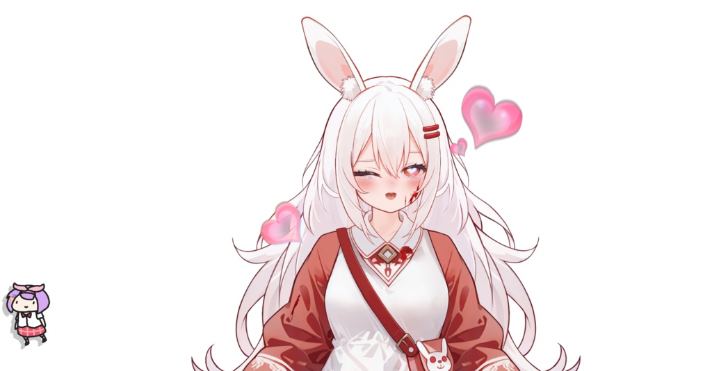 【FREE/無料 live2dモデル/live2d model】Live2Dモデル_殺し屋の小うさぎ