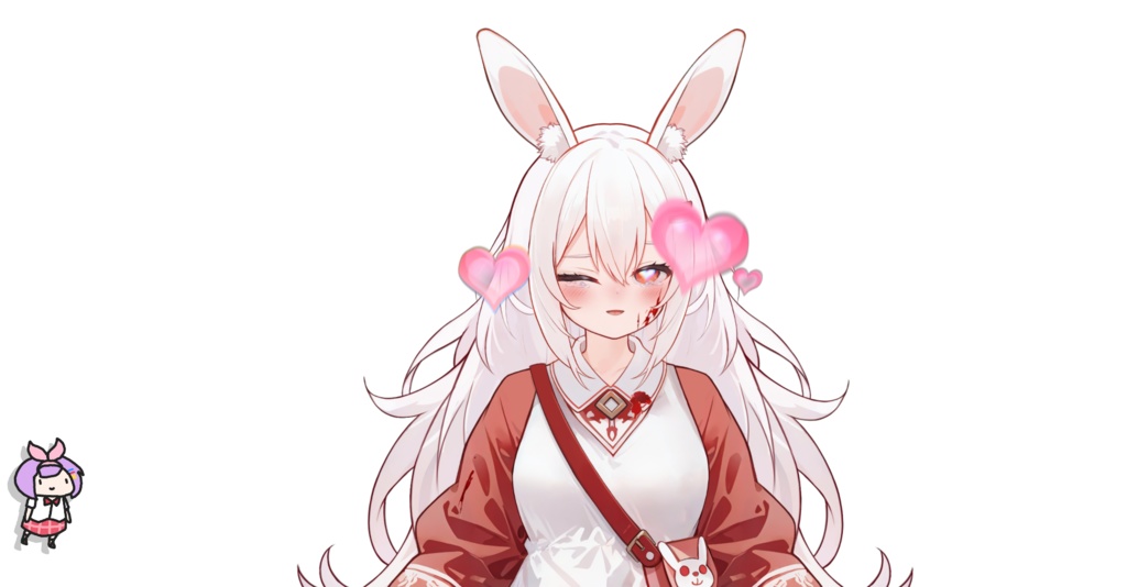 【FREE/無料 live2dモデル/live2d model】Live2Dモデル_殺し屋の小うさぎ