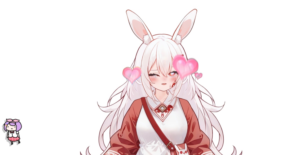 【FREE/無料 live2dモデル/live2d model】Live2Dモデル_殺し屋の小うさぎ