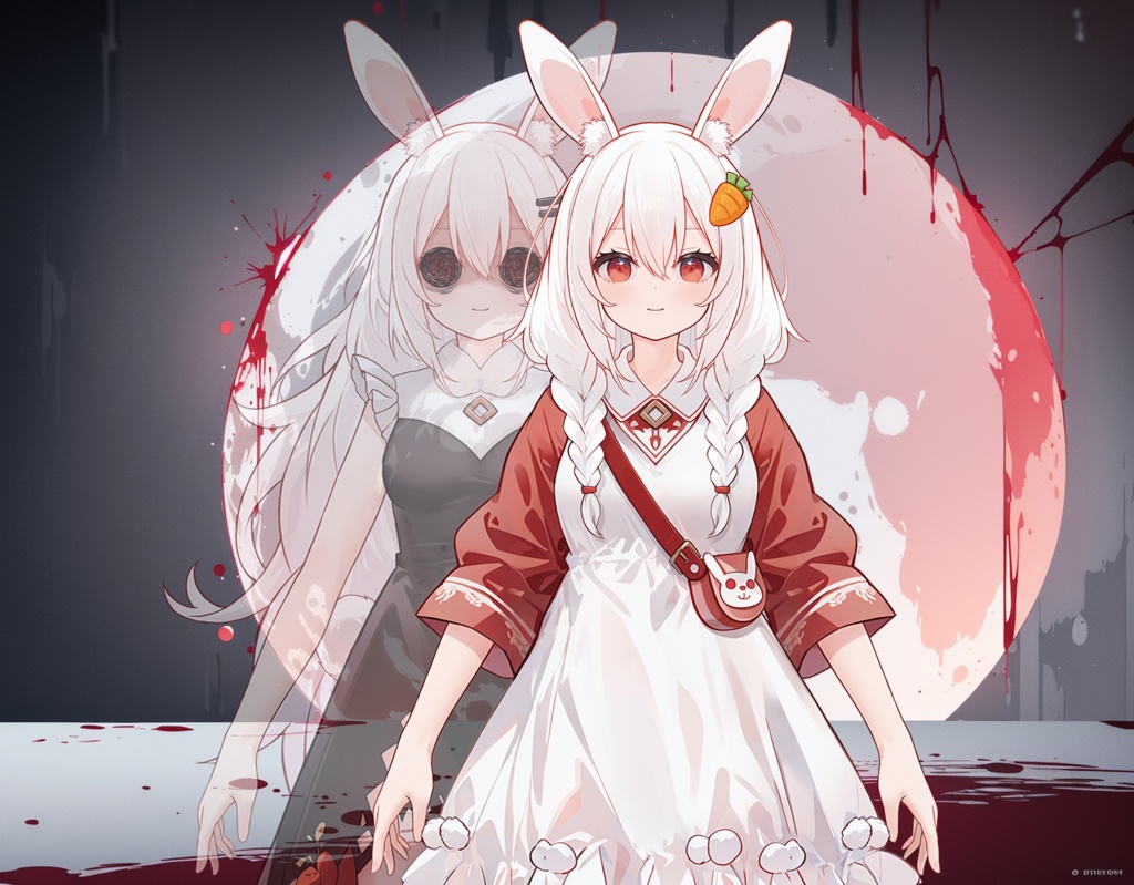 【FREE/無料 live2dモデル/live2d model】Live2Dモデル_殺し屋の小うさぎ