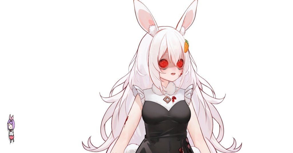 【FREE/無料 live2dモデル/live2d model】Live2Dモデル_殺し屋の小うさぎ