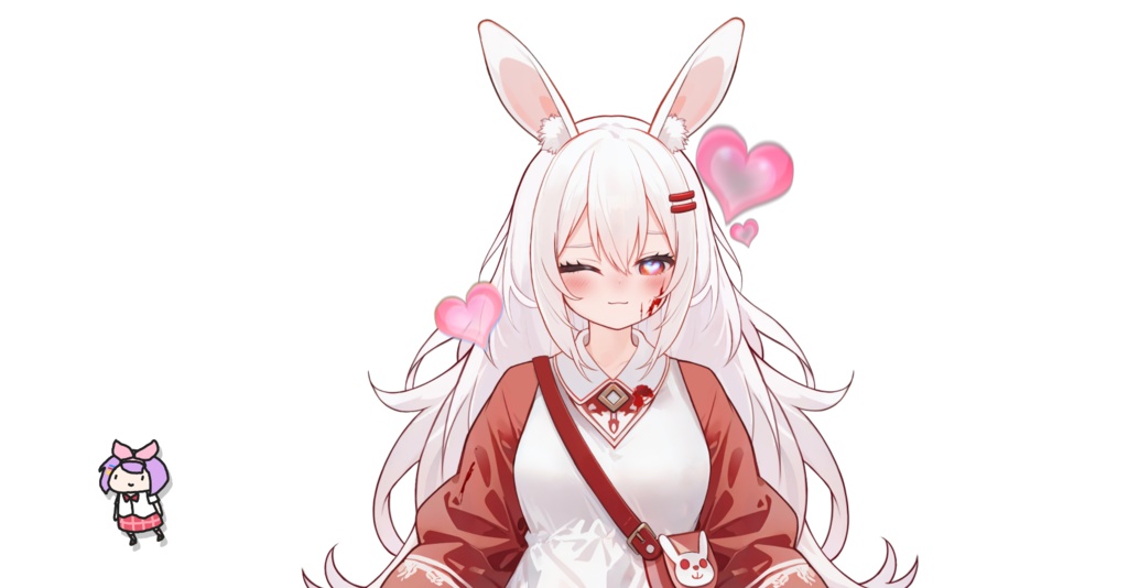 【FREE/無料 live2dモデル/live2d model】Live2Dモデル_殺し屋の小うさぎ