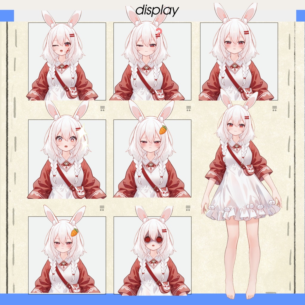 【FREE/無料 live2dモデル/live2d model】Live2Dモデル_殺し屋の小うさぎ