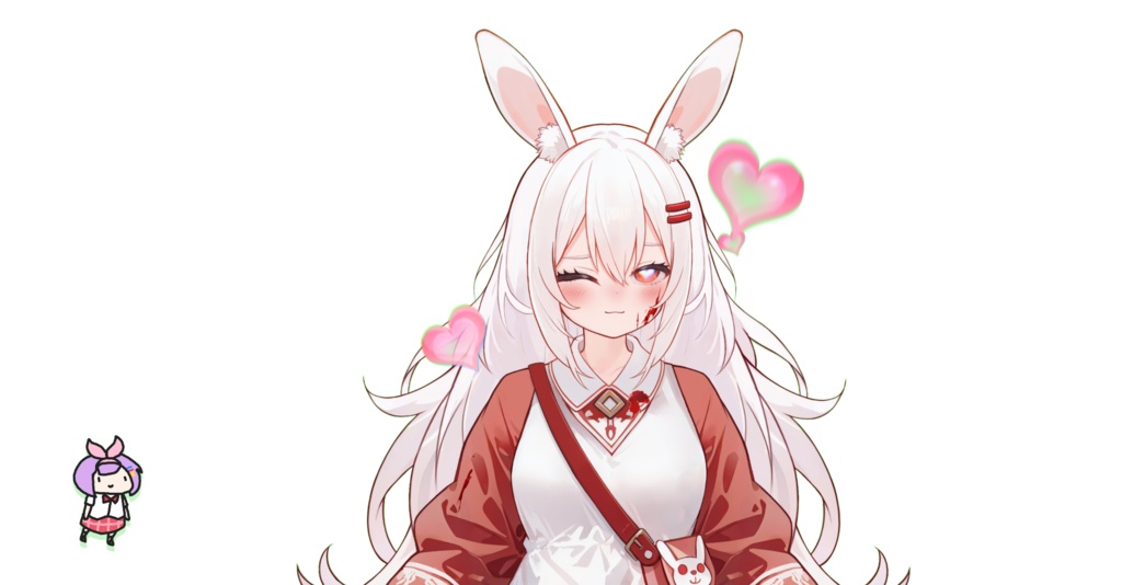 【FREE/無料 live2dモデル/live2d model】Live2Dモデル_殺し屋の小うさぎ