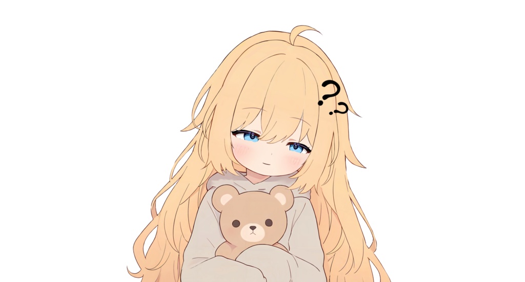 【live2dモデル】クマを抱えた女の子【VtubeStudio対応】